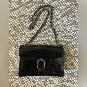 NWOT Marina Galanti leather metal purse made in Italy